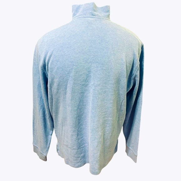POLO Ralph Lauren Men’s Stand Collar Sweatshirt size L Blue 100% Cotton 1/4 Zip - Picture 6 of 14